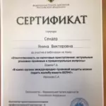 Сертификат 3 - Сендер Янина Викторовна