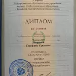 Диплом Шефинг С.С. - Шефинг Серафима Сергеевна