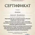 Сертификат Колегов А.В. - Колегов Алексей Валерьевич