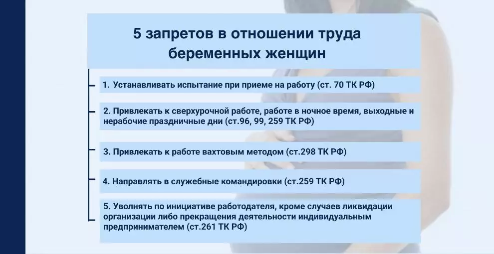 Запреты в отношении труда беременных женщин