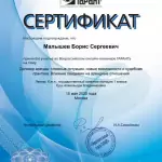 Сертификат (15.05.2020) - Малышев Борис Сергеевич