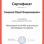 Обжалование по 44 ФЗ - Смирнов Юрий Владимирович