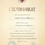 Сертификат ФПА РФ 2014 года - Левит Евгений Юрьевич