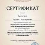 Первоначальные действия адвоката после вступления в уголовное дело в качестве защитника - Бурлетов Леонид Викторович