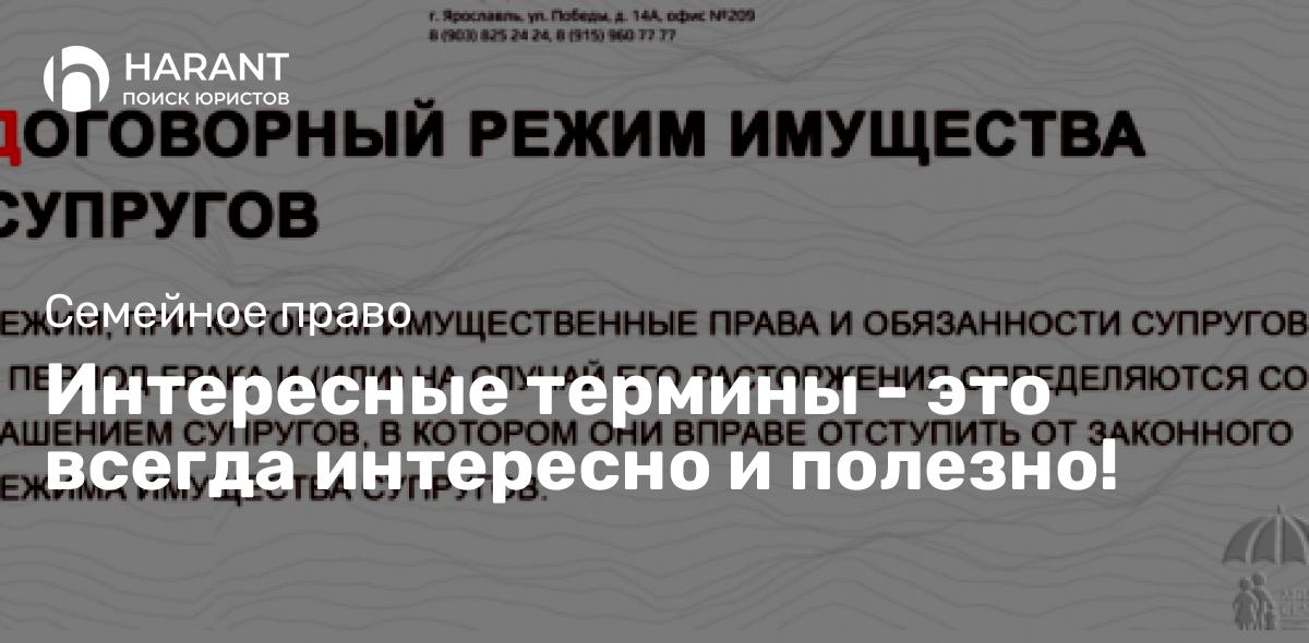 Интересные термины — это всегда интересно и полезно!