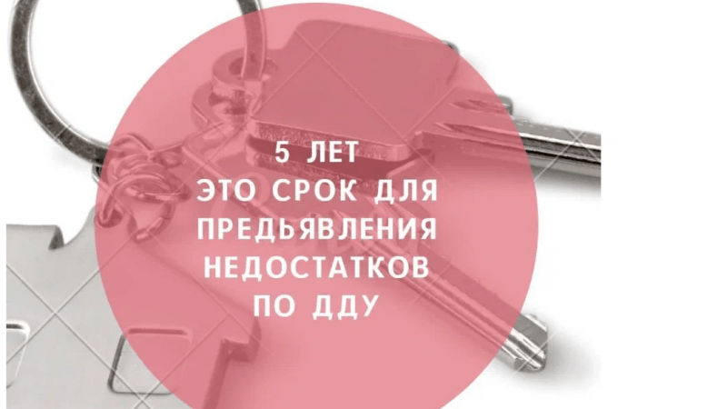 Юрист Муклинов Сергей Хасанович объясняет: 5 лет это срок для предъявления недостатков по Договору долевого участия в строительстве