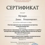 Сертификат Музыря Денис Владимирович 4 - Музыря Денис Владимирович