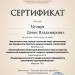 Сертификат Музыря Денис Владимирович 5 - Музыря Денис Владимирович