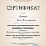 Сертификат Музыря Денис Владимирович 6 - Музыря Денис Владимирович