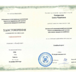 Удостоверение - Газетдинова Елена Рашитовна