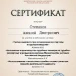 Сертификат 1 - Степанов Алексей Дмитриевич