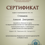Сертификат 6 - Степанов Алексей Дмитриевич