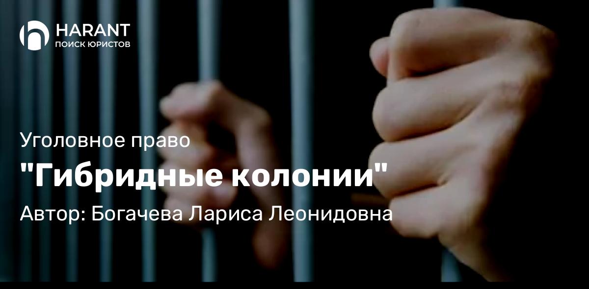 Адвокат Богачева Лариса Леонидовна объясняет: “Гибридные колонии”