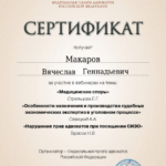 Сертификат 2 - Макаров Вячеслав Геннадьевич
