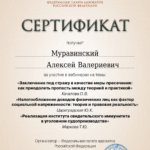 Сертификат 6 - Муравинский Алексей Валерьевич
