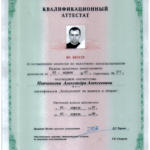 Аттестат по налогам - Папченков Александр Алексеевич