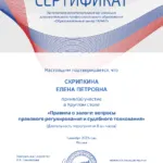 Сертификат 3 - Скрипкина Елена Петровна