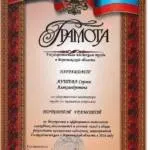 Грамота - Аушев Сергей Александрович