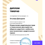 Диплом TimePad 2 - Давыдова Эльвира Валентиновна