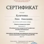 Сертификат 4 - Куличенко Нина Николаевна