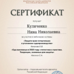 Cертификат 6 - Куличенко Нина Николаевна
