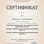 Сертификат ФАП2 - Зелинский Ян Викторович