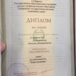 Диплом - Побежимов Алексей Дмитриевич