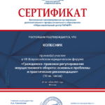 Сертификат - Колесник Екатерина Игоревна