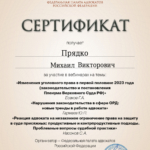 Сертификат 2 - Прядко Михаил Викторович