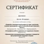 Сертификат - Дьяченко Артем Игоревич