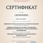 Сертификат 11 - Скрипкина Елена Петровна