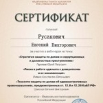 Сертификат 14 - Русакович Евгений Викторович