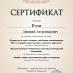 Сертификат 3 - Илли Дмитрий Александрович