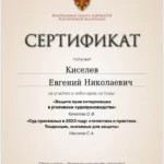 Сертификат 3 - Киселев Евгений Николаевич