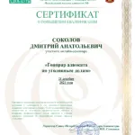 Сертификат 2 Соколов Дмитрий Анатольевич - Соколов Дмитрий Анатольевич