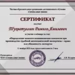 Сертификат 4 - Тухватуллин Рамиль Ямилевич