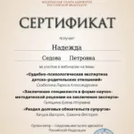 Сертификат 4 - Седова Надежда Петровна