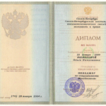 Диплом: ИВЭСП, 2004 — Вшивкова О.Н.