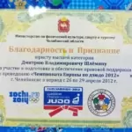 Благодарность - Шлёмин Дмитрий Владимирович
