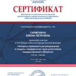 Сертификат 14 - Скрипкина Елена Петровна