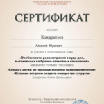 Сертификат 2 - Кондратьев Алексей Юрьевич