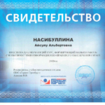 Повышение квалификации (1) - Насибуллина Айсулу Альбертовна