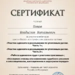 Сертификат 02.07.2021 - Попов Владислав Витальевич