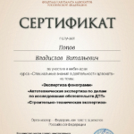 СЕРТИФИКАТ 09.04.21 - Попов Владислав Витальевич
