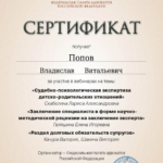 СЕРТИФИКАТ 20.03.2024 - Попов Владислав Витальевич