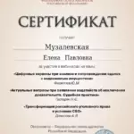 Сертификат 2 - Музалевская Елена Павловна