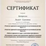 Сертификат 2 - Петросян Лилит Сааковна