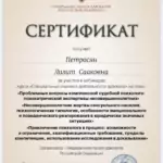 Сертификат 3 - Петросян Лилит Сааковна