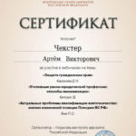 Сертификат 3 - Чекстер Артем Викторович