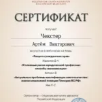 Сертификат 3 - Чекстер Артем Викторович